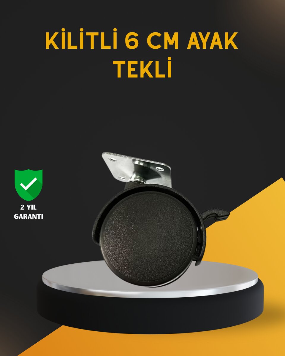 Mobilya İçin Kilitli 6 cm Ayak Tekli Satış 1 Mobilya İçin Kilitli 6 cm Ayak Tekli Satış