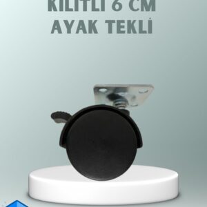 Zemin Korumalı 6 cm Kilitli Döner Ayak