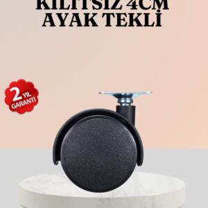 4 cm Çap Kilitsiz Tekerlek Ayağı Tekli Hafif Mobilyalar İçin