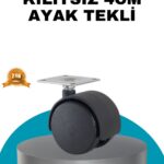 4 cm Kilitsiz Masa Ayağı Tekli Sessiz ve Akıcı Hareket