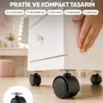Kilitsiz 4 cm Mobilya Ayağı Tek Adet Pratik ve Dayanıklı