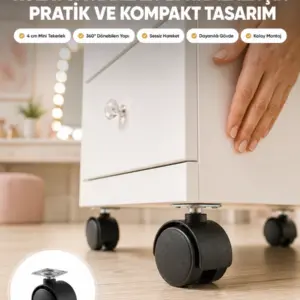 Kilitsiz 4 cm Mobilya Ayağı Tek Adet Pratik ve Dayanıklı