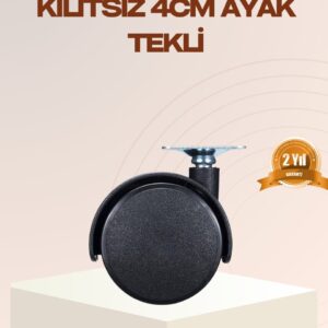 4 cm Kilitsiz Mobilya Ayağı Tekli Kolay Dönen Masa ve Sehpa Ayağı