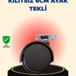 Masa ve Sehpa İçin 6 cm Kilitsiz Ayak Tekli