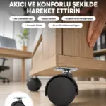 Kilitsiz 6 cm Tekerlek Ayak Tek Adet