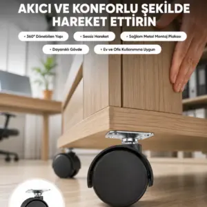 Kilitsiz 6 cm Tekerlek Ayak Tek Adet