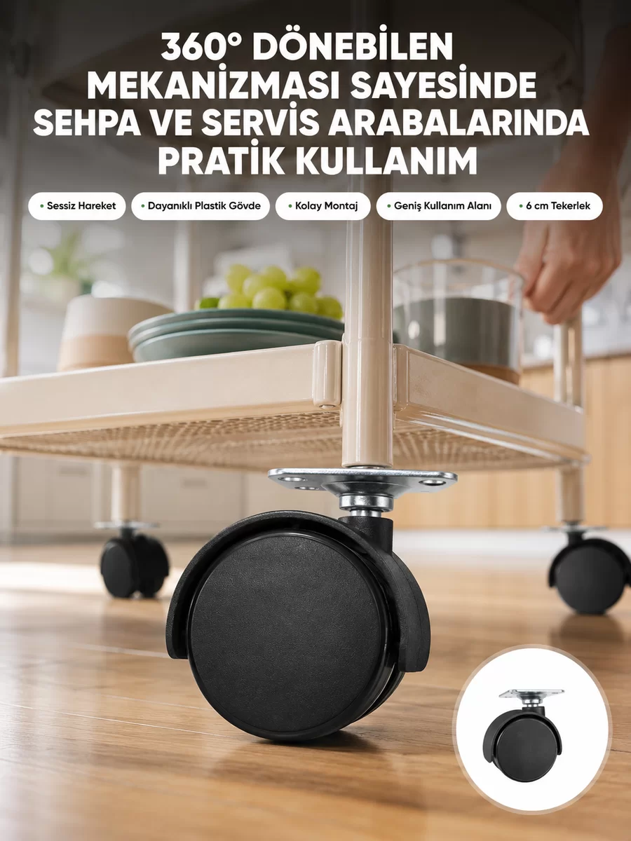 Mobilya Tekerleği 6 cm Kilitsiz Tekli Satış 1 Mobilya Tekerleği 6 cm Kilitsiz Tekli Satış