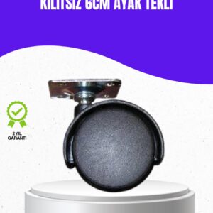 6 cm Kilitsiz Masa Ayağı Tekli Döner Tekerlek