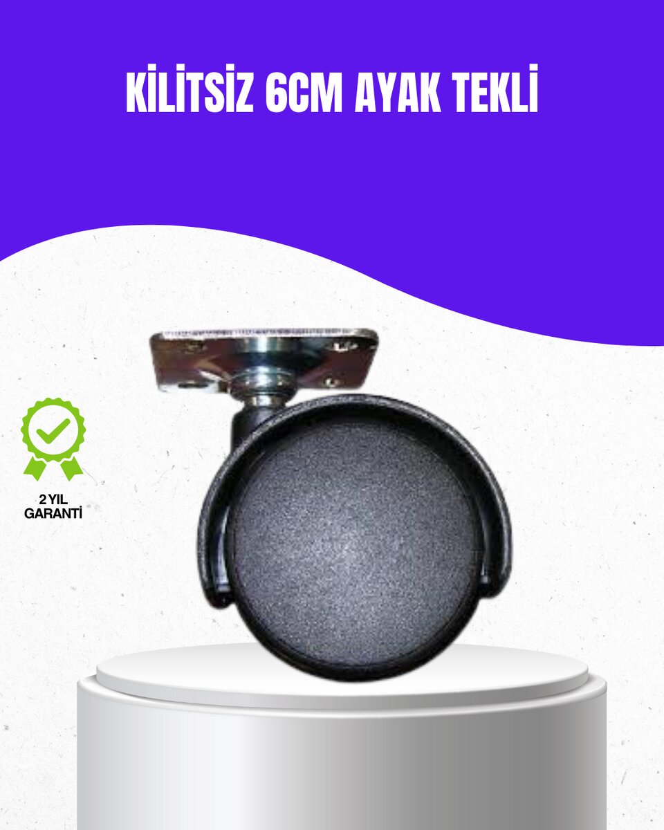 6 cm Kilitsiz Masa Ayağı Tekli Döner Tekerlek 1 6 cm Kilitsiz Masa Ayağı Tekli Döner Tekerlek