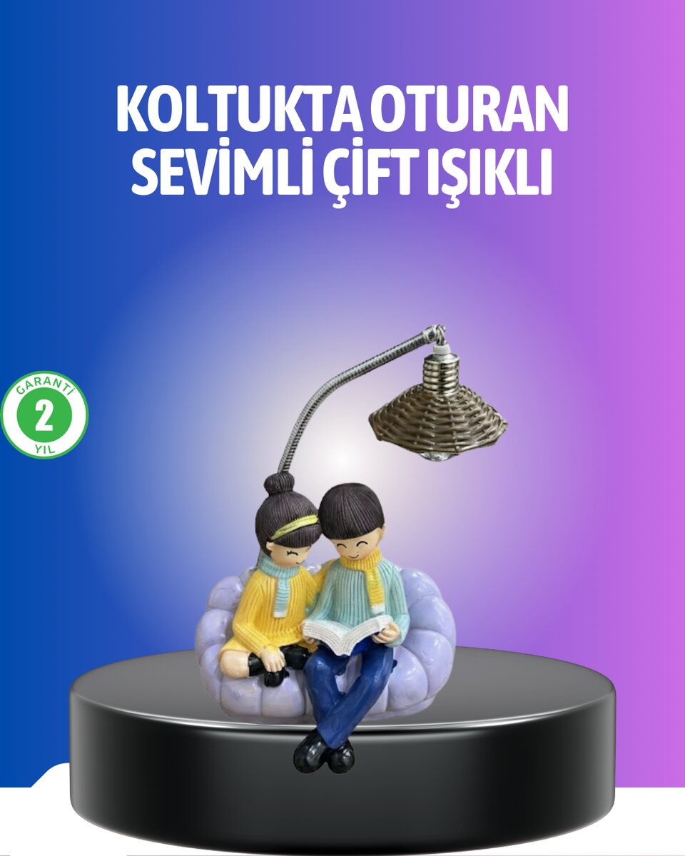Kitap Okuyan Çift Figürlü Gece Lambası Romantik Dekoratif Masa Lambası 1 Kitap Okuyan Çift Figürlü Gece Lambası Romantik Dekoratif Masa Lambası