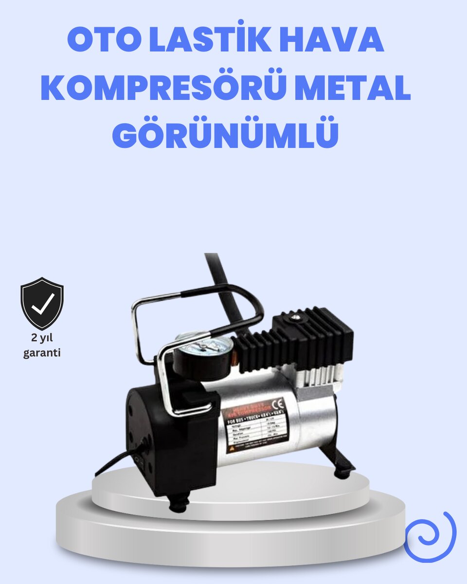 DC 12V Metal Hava Kompresörü Araç Lastik Şişirme 35L/Dk 1 DC 12V Metal Hava Kompresörü Araç Lastik Şişirme 35L/Dk