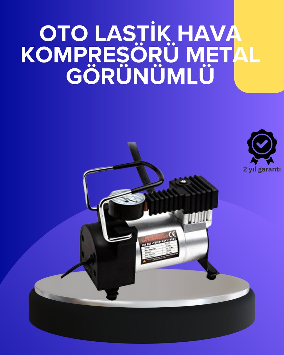 Metal Gövdeli Oto Lastik Hava Kompresörü 12V 140 PSI Hızlı Şişirme 1 Metal Gövdeli Oto Lastik Hava Kompresörü 12V 140 PSI Hızlı Şişirme