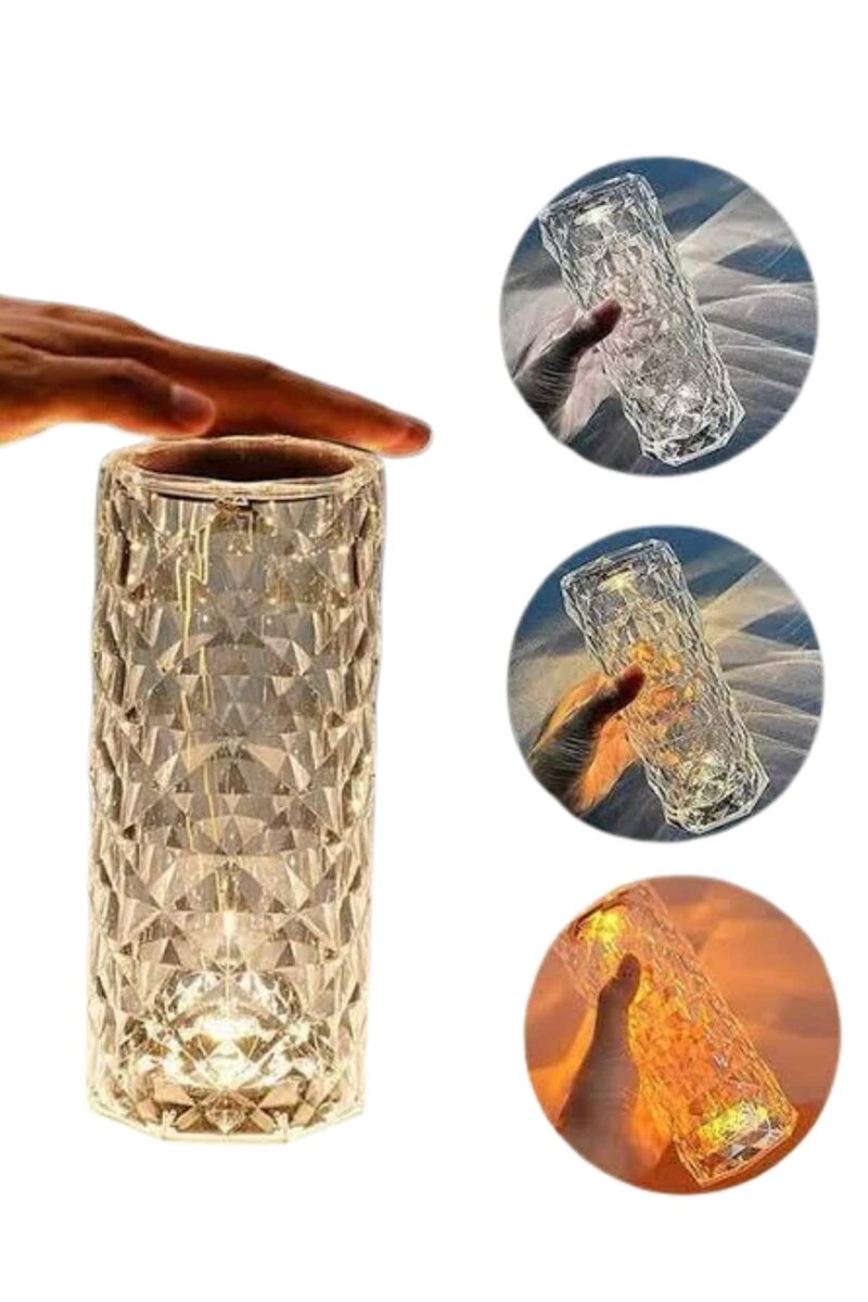 Kristal Lamba Masa Lambası Şarjlı Masa Lambası Dokunmatik Sensör Usb Şarjlı 4 Kristal Lamba Masa Lambası Şarjlı Masa Lambası Dokunmatik Sensör Usb Şarjlı - Görsel 4