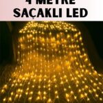 4 Metre Icicle Şelale Led Yılbaşı Perde Işık Sıcak Ambiyans