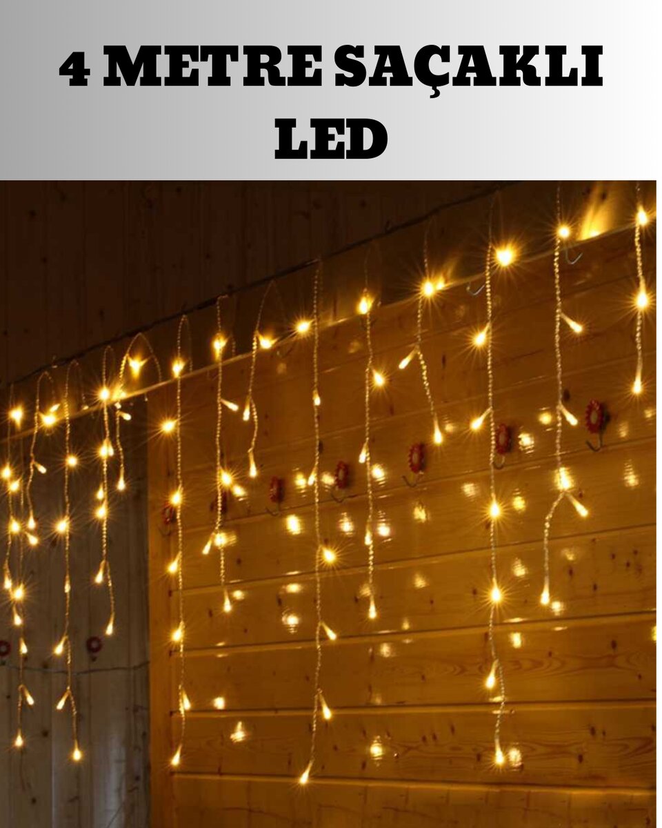 4 Metre Şelale Led Işık Perdesi Dekoratif 1 4 Metre Şelale Led Işık Perdesi Dekoratif