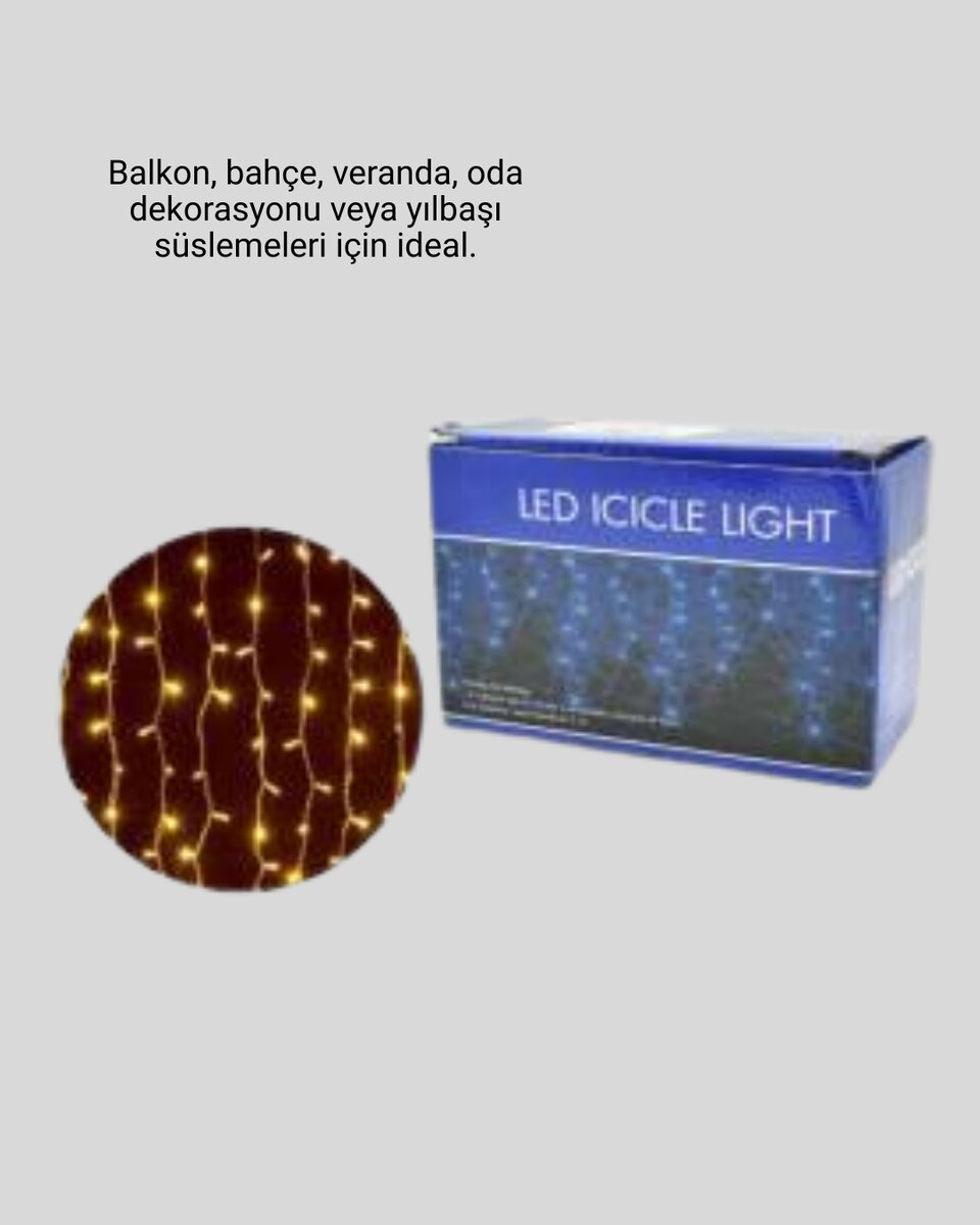 4 Metre Şelale Led Işık Perdesi Dekoratif 2 4 Metre Şelale Led Işık Perdesi Dekoratif - Görsel 2