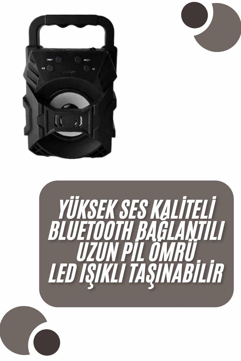 Kablosuz Bluetooth Hoparlör Ses Bombası RGB Işıklı Taşınabilir Yüksek Ses Kaliteli 2 Kablosuz Bluetooth Hoparlör Ses Bombası RGB Işıklı Taşınabilir Yüksek Ses Kaliteli - Görsel 2