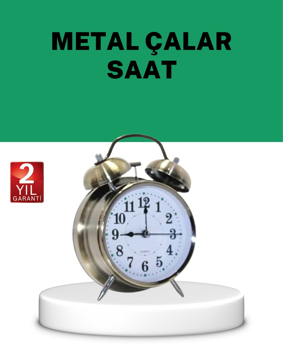 Gümüş Renkli Sessiz Işıklı Dekoratif Masa Üstü Çalar Saat Alarmlı 1 Gümüş Renkli Sessiz Işıklı Dekoratif Masa Üstü Çalar Saat Alarmlı
