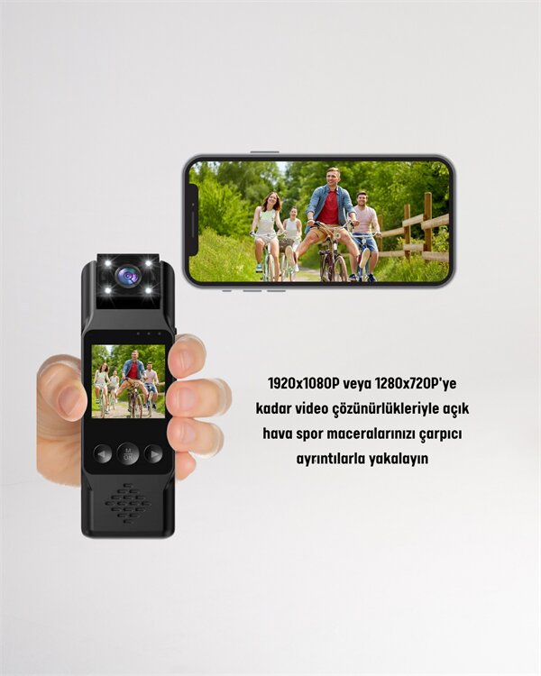 WiFi Özellikli Taşınabilir Kamera – 1.3” TFT Ekran 3MP Fotoğraf 128GB Kart Desteği 2 WiFi Özellikli Taşınabilir Kamera – 1.3” TFT Ekran 3MP Fotoğraf 128GB Kart Desteği - Görsel 2