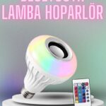 Kumandalı RGB Led Işık Bluetooth Hoparlör Ses Lambası Renkli Ampul