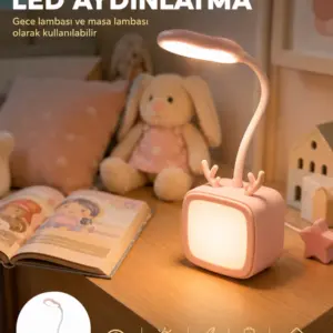 Kablosuz LED Masa ve Gece Lambası Dekoratif Şarjlı Tasarım