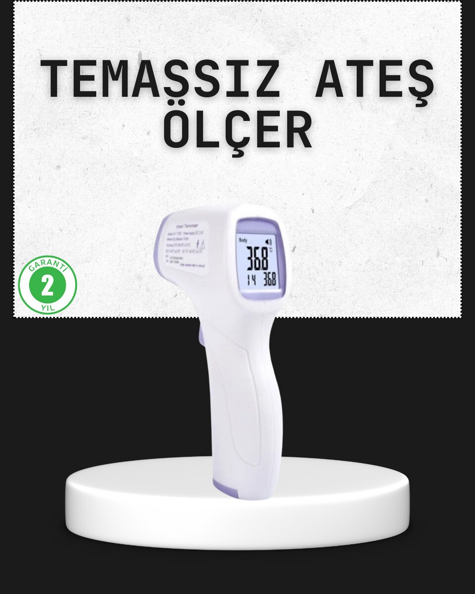 Temassız Termometre Hızlı Ölçüm Güvenli Dijital Ateş Ölçer 1 Temassız Termometre Hızlı Ölçüm Güvenli Dijital Ateş Ölçer