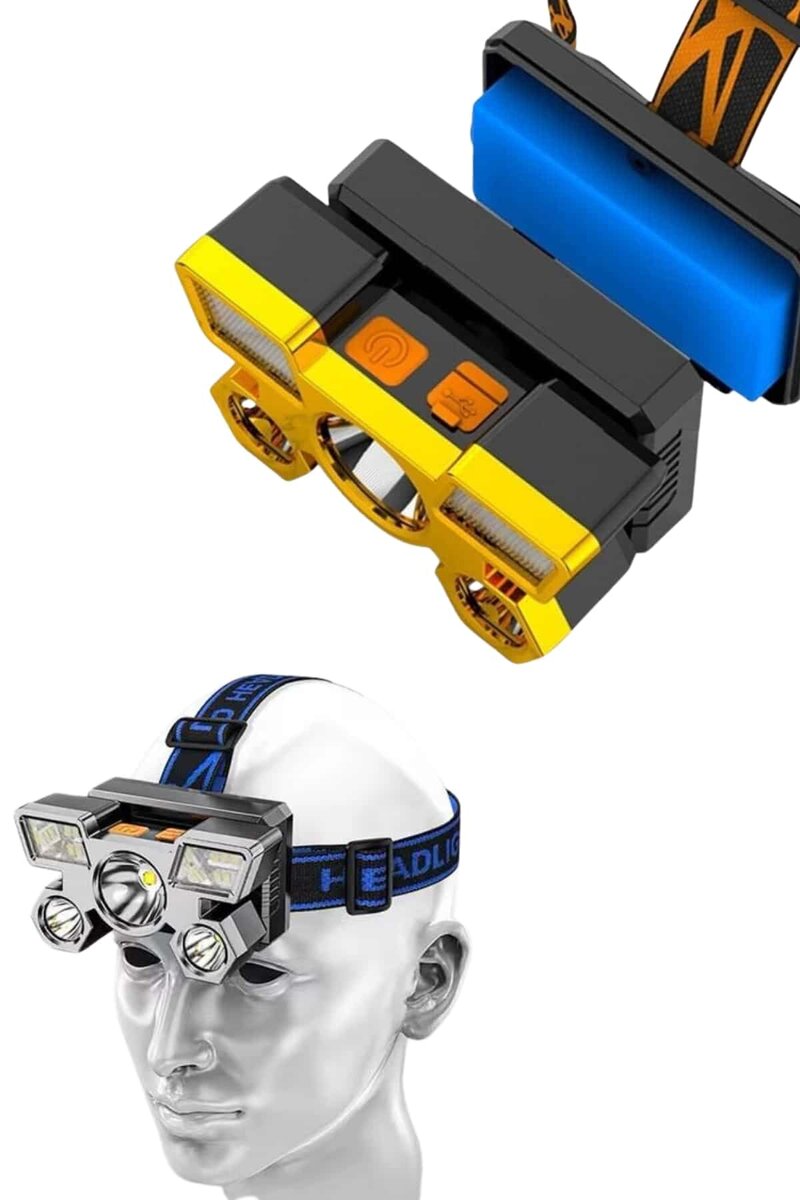 El Feneri Süper Kafa Lambası 4 Modlu 5 Led Kafa Feneri 3 El Feneri Süper Kafa Lambası 4 Modlu 5 Led Kafa Feneri - Görsel 3