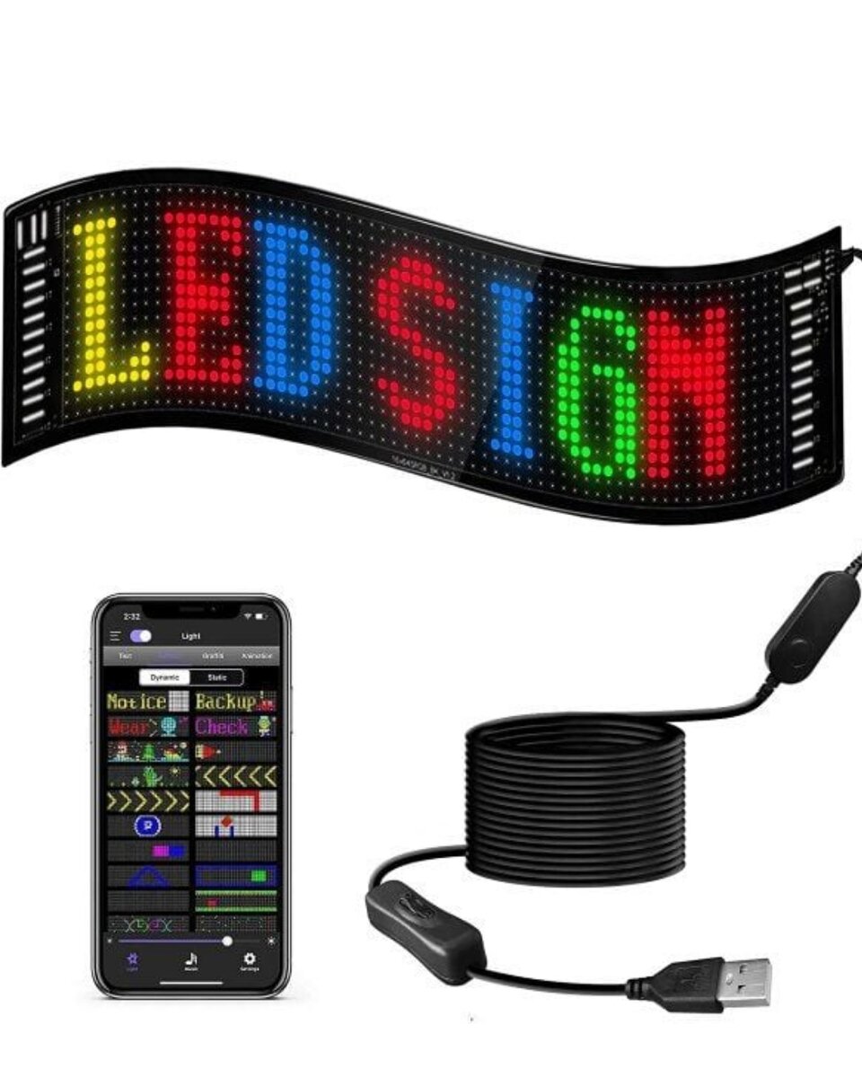 16x96 LED Yazı Paneli 60 cm Esnek RGB Işıklı Programlanabilir Ekran 2 16x96 LED Yazı Paneli 60 cm Esnek RGB Işıklı Programlanabilir Ekran - Görsel 2