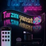 RGB LED Matrix Panel Esnek Yapı Uygulama Kontrollü Kayan Yazı Ekranı