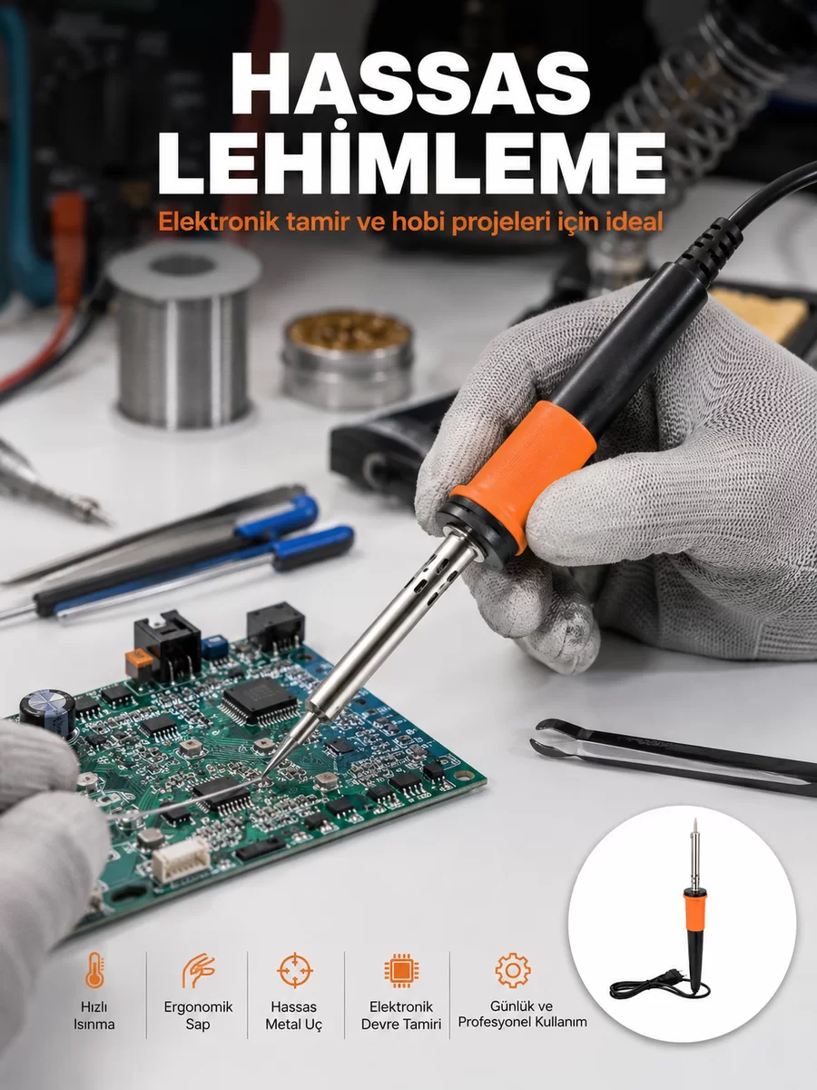 Güvenli Kullanım Sağlayan Isı Yalıtımlı Lehimleme Kalemi 1 Güvenli Kullanım Sağlayan Isı Yalıtımlı Lehimleme Kalemi
