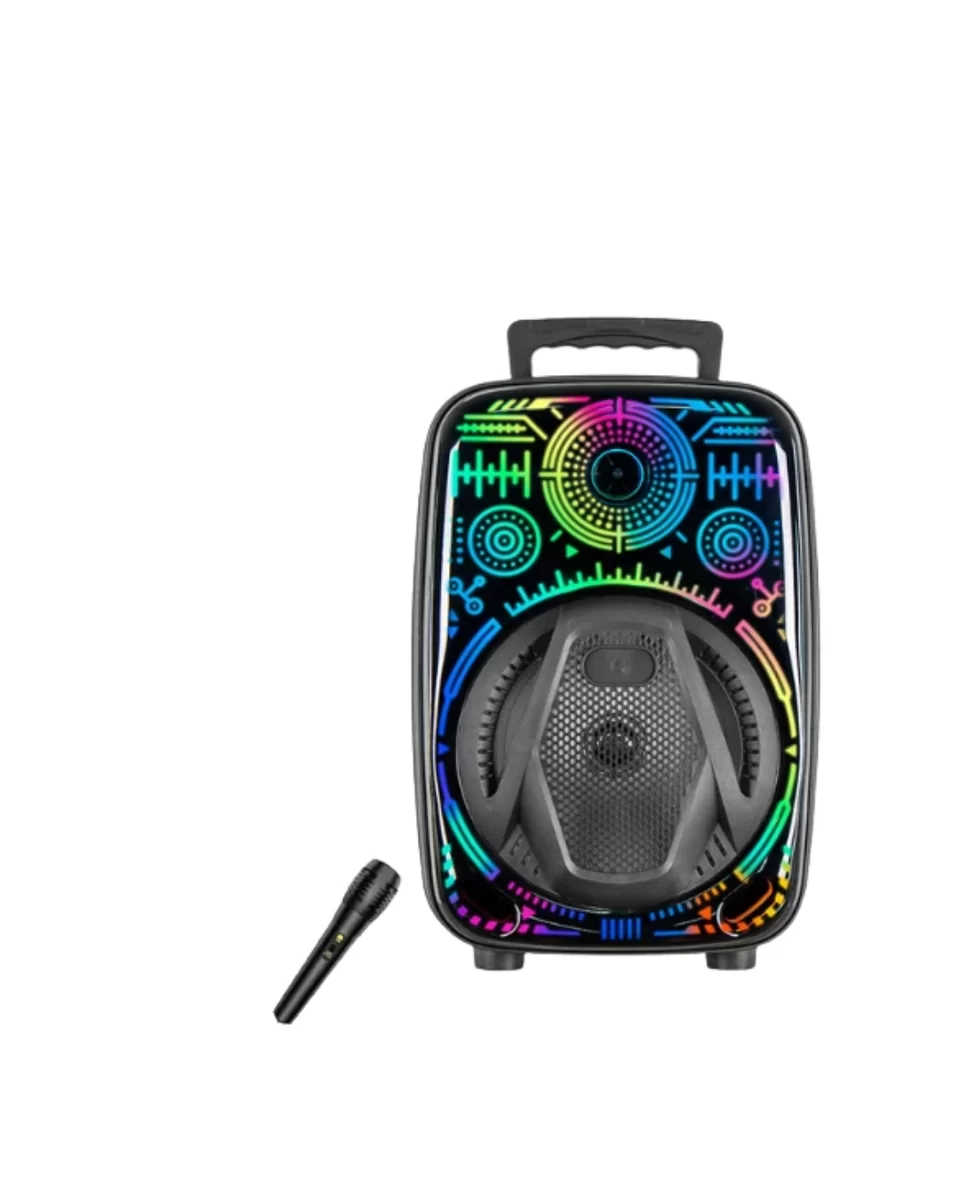 Taşınabilir Bluetooth Speaker Mikrofonlu RGB Işıklı Karaoke Ses Sistemi 3 Taşınabilir Bluetooth Speaker Mikrofonlu RGB Işıklı Karaoke Ses Sistemi - Görsel 3