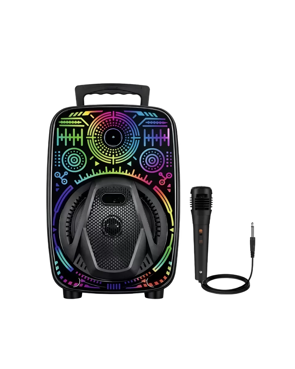 8 İnç Karaoke Hoparlör USB AUX FM Destekli Işıklı Speaker 2 8 İnç Karaoke Hoparlör USB AUX FM Destekli Işıklı Speaker - Görsel 2