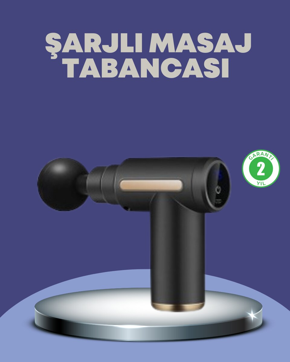 Sporcu Kas Masaj Tabancası 6 Kademe Güçlü Titreşim 4 Başlık Şarjlı Masaj Aleti 1 Sporcu Kas Masaj Tabancası 6 Kademe Güçlü Titreşim 4 Başlık Şarjlı Masaj Aleti