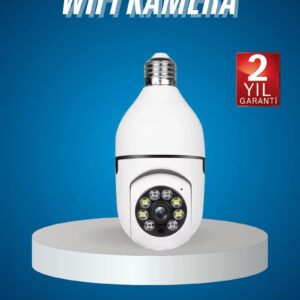 Haydiburaya 10 Wifi Güvenlik Kamerası Çift kameralı Ampule Takılabilir Sensörlü