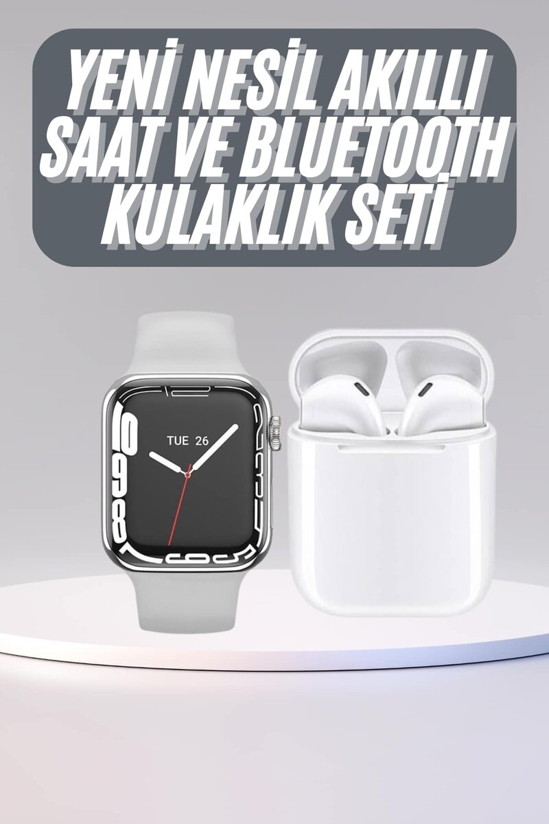 Akıllı Saat Kulaklık Hediyeli Uyku ve Sağlık Takibi Yapabilen Uzun Ömürlü 1 Akıllı Saat Kulaklık Hediyeli Uyku ve Sağlık Takibi Yapabilen Uzun Ömürlü