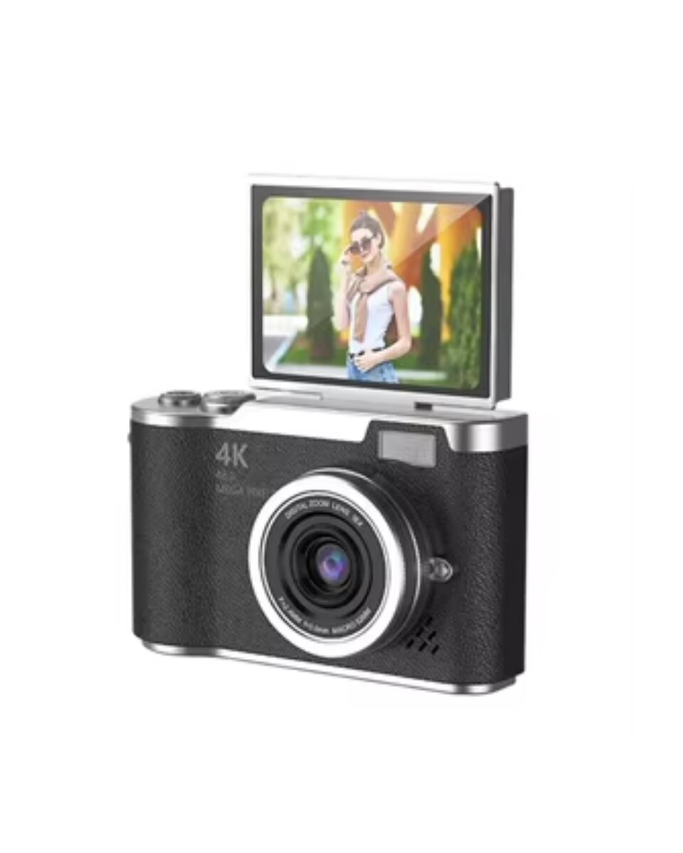 48 MP Kompakt Dijital Kamera 4K Video 8X Zoom ve Flip Ekran Selfie Vlog Uyumlu 2 48 MP Kompakt Dijital Kamera 4K Video 8X Zoom ve Flip Ekran Selfie Vlog Uyumlu - Görsel 2