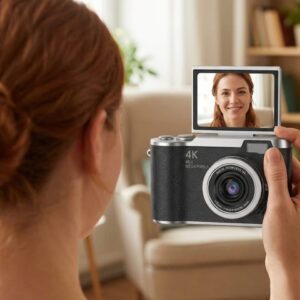 4K Video Çekim Özellikli Dijital Kamera 48 MP 8X Zoom ve 180 Derece Döner Ekranlı