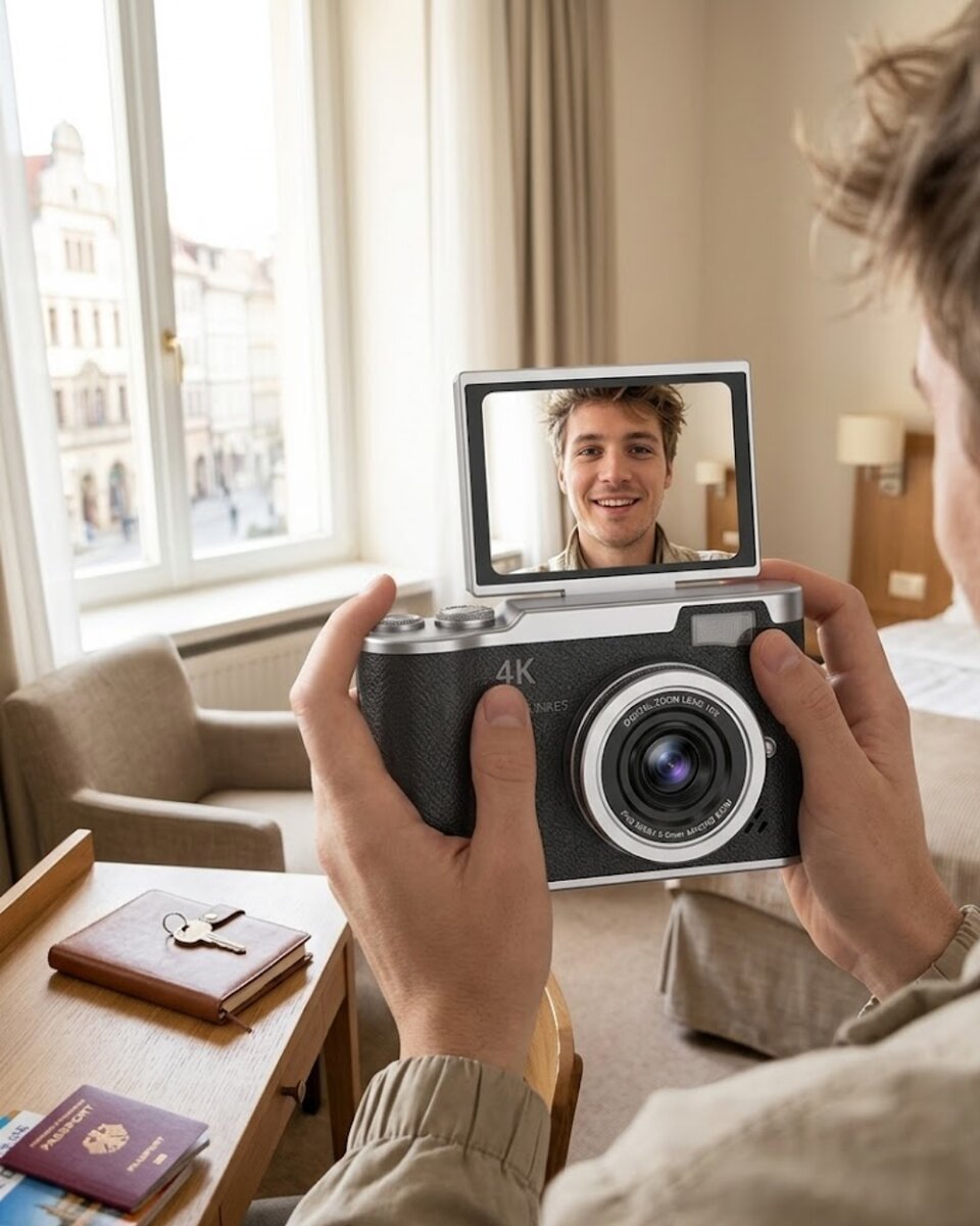 48 MP 4K Dijital Kamera 8X Zoom ve 180 Derece Ekran Yeni Başlayanlar İçin Uygun 1 48 MP 4K Dijital Kamera 8X Zoom ve 180 Derece Ekran Yeni Başlayanlar İçin Uygun