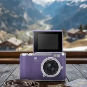 Haydiburaya 45 Vlog Kamera 4K Video 48 MP Otomatik Odaklı Flip Ekranlı