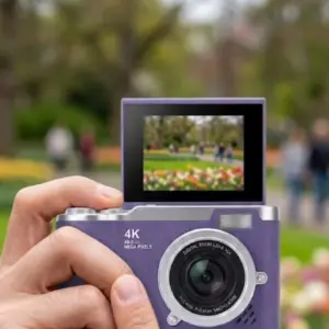 48 MP Dijital Fotoğraf Makinesi 4K Video Flip Ekranlı Kompakt