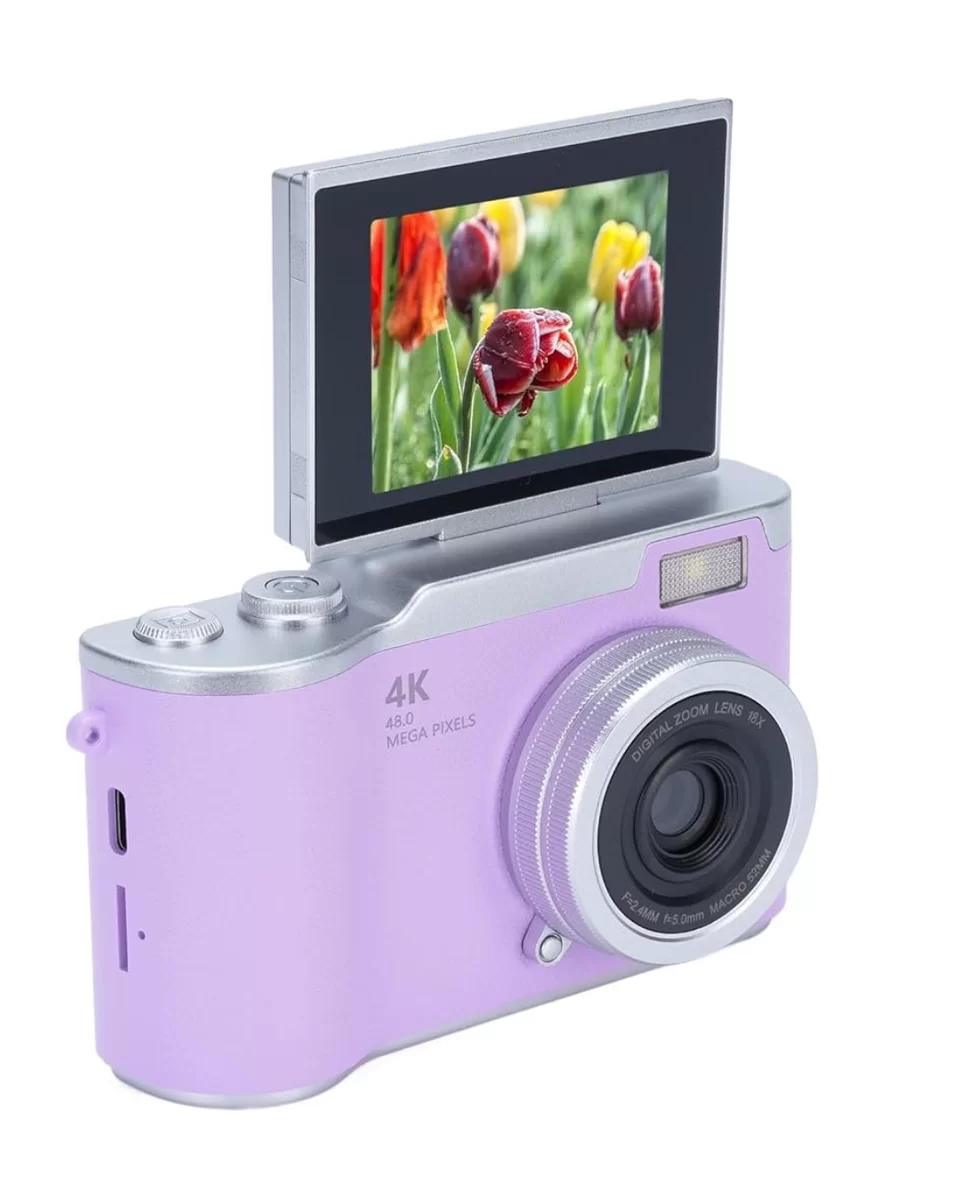 Flip Ekranlı Dijital Kamera 4K Video 48 MP Güzelleştirme Modu 3 Flip Ekranlı Dijital Kamera 4K Video 48 MP Güzelleştirme Modu - Görsel 3