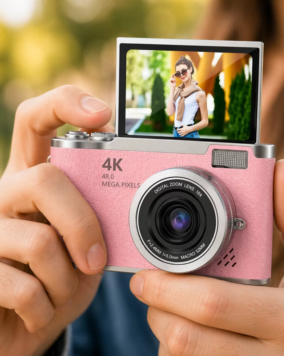Profesyonel Çekim İçin 48 MP Kamera 18x Zoom Flip Ekran Dijital Kamera 1 Profesyonel Çekim İçin 48 MP Kamera 18x Zoom Flip Ekran Dijital Kamera