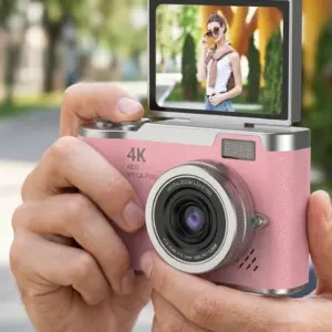 48 MP Dijital Kamera Flip Ekran 18x Zoom Vlog Selfie Kamera