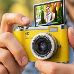 Haydiburaya 48 Yüksek Çözünürlüklü 48 MP Kamera 4K Video Çekim Selfie Vlog Fotoğraf Makinesi