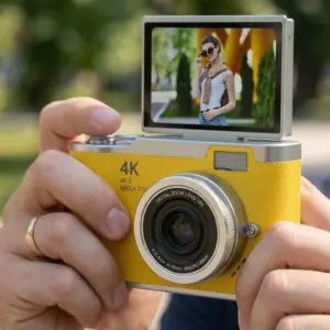 Haydiburaya 43 Profesyonel Çekim İçin 48 MP Dijital Kamera Flip Screen 18x Zoom Uzun Pil Ömrü