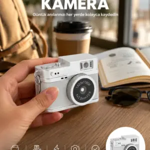 Haydiburaya 50 Taşınabilir Cep Boy Dijital Kamera LED Işıklı 1080P Video Çekim Yeni Nesil