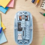 Ofis ve Günlük Kullanım İçin Mavi Bluetooth Kablosuz Mouse