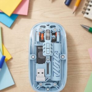 Ofis ve Günlük Kullanım İçin Mavi Bluetooth Kablosuz Mouse