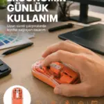 Şeffaf Kablosuz Mouse Bluetooth Bağlantılı Sessiz Tıklama Yeni Nesil