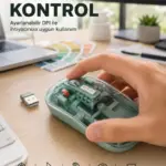 Şeffaf Tasarımlı Bluetooth Kablosuz Mouse Pilli Kullanım Yeni Nesil
